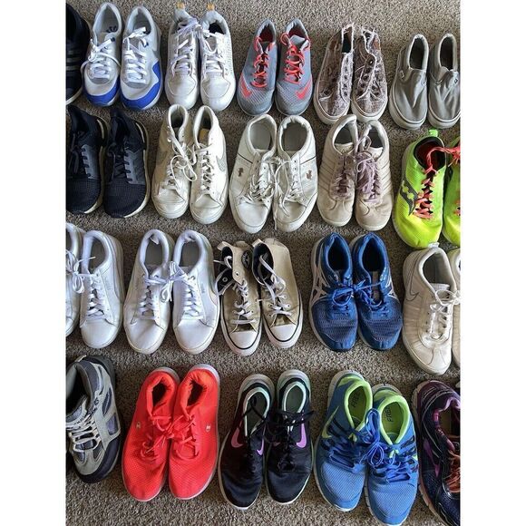 100 Pair Nike Adidas Vans Puma Brooks - Gently Used Sneakers Wholesale Mixed Lot